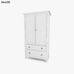 Ikea Hemnes Wardrobe 3D Model – Download Furniture On 3Dmodels Throughout Hemnes Kleiderschrank Ikea