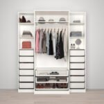 Pax / Tyssedal Wardrobe – White/White Glass 200X60X236 Cm With Regard To Kleiderschrank Pax