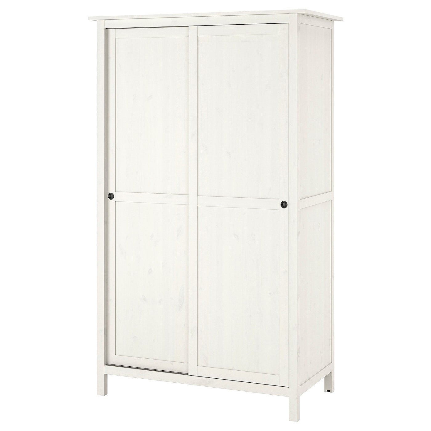 Hemnes Kleiderschrank Mit 2 Schiebetüren - Weiß Gebeizt 120X197 Cm in Hemnes Kleiderschrank