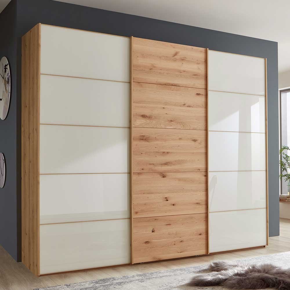 Kleiderschrank 250 Cm Breit Mit Zwei Höhen - Drei Schwebetüren in Kleiderschrank 250 Breit